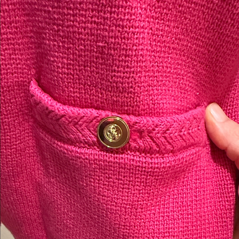 J. Crew Vibrant Pink Cardigan Sweater - Picture 3 of 9